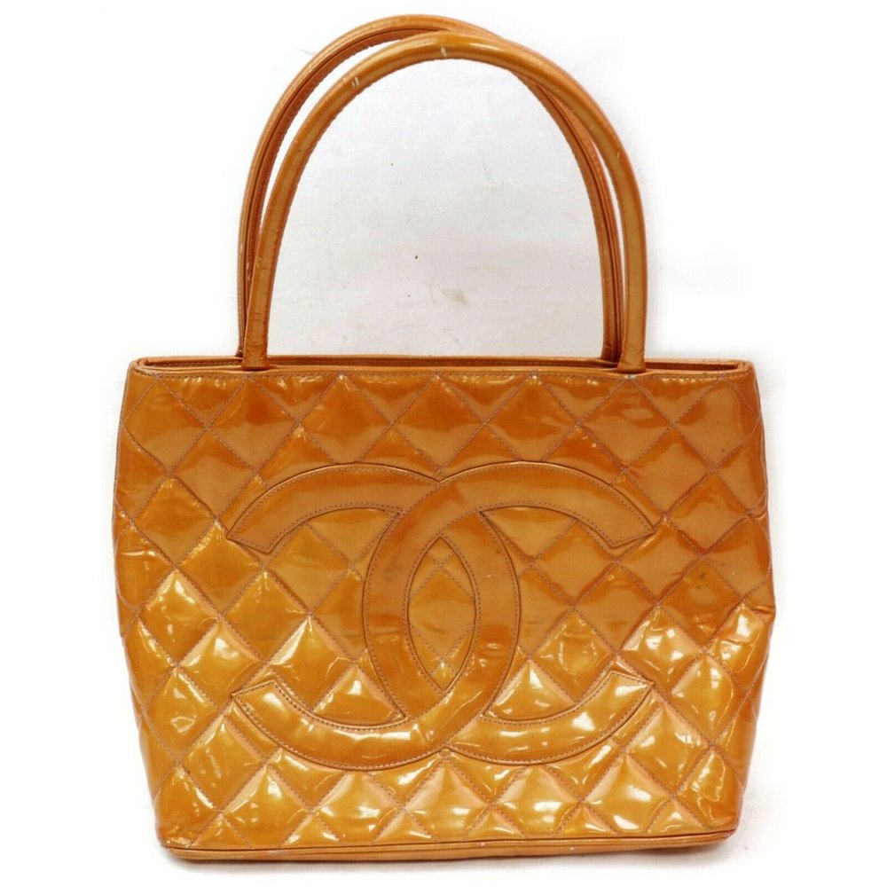 Chanel Hand Bag Oranges Leather